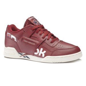 Adidasy Męskie Reebok Workout Plus MU Bordowe/Białe/Granatowe PL 09FAQEZ